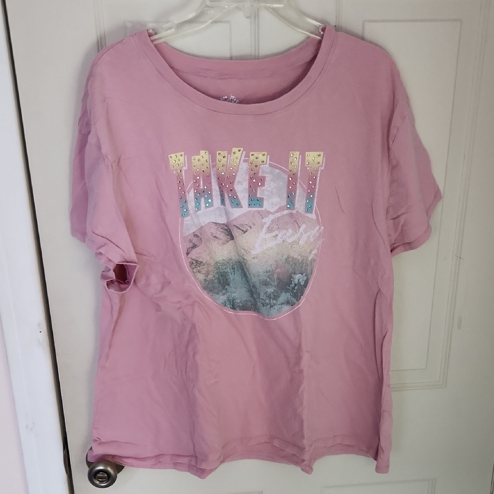 Justice Pink Graphic Tee